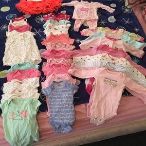Baby girl newborn clothes bundle